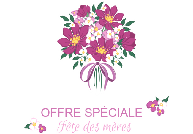 Sticker Fête des mères bouquet offre spéciale