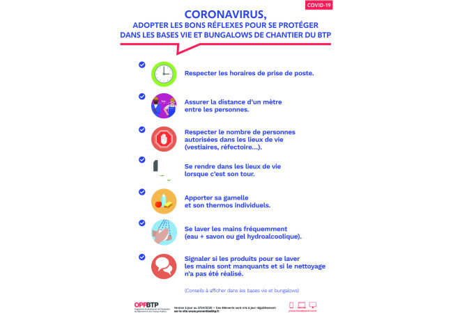 Autocollant Consignes COVID-19 BTP 3