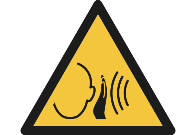 W038- ISO 7010 - Panneau Danger, Bruit fort soudain