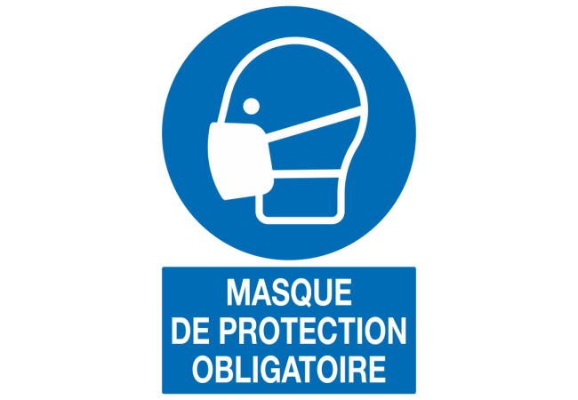 Panneau Masque de protection obligatoire