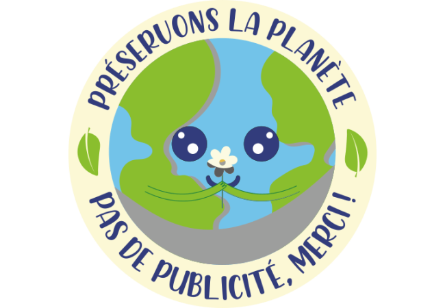 Sticker Stop Pub Écologie Préservons la Planète