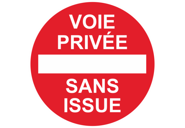 Sticker Panneau Voie Privée Sans Issue