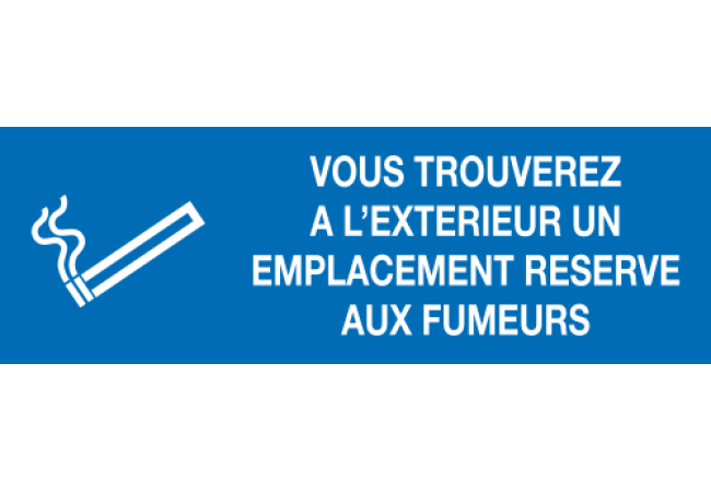 Panneau Emplacement réservé aux fumeurs