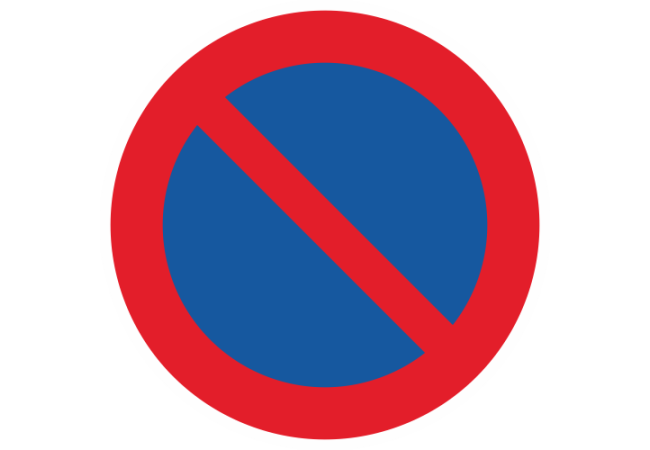 Sticker Panneau Interdiction de Stationner Stationnement Interdit