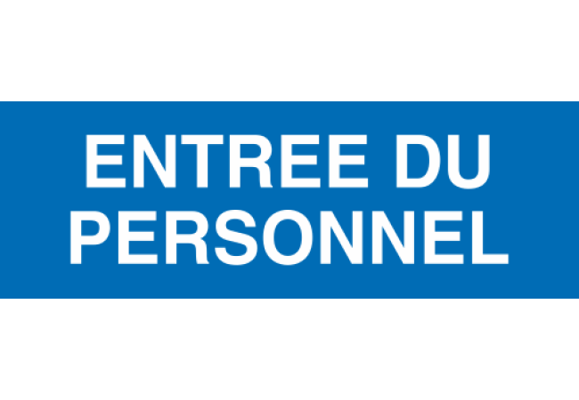 Panneau Entrée du personnel