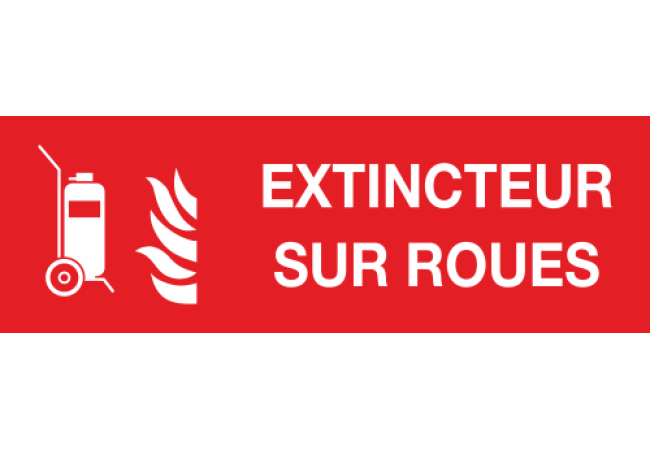 Panneau Extincteur sur roues
