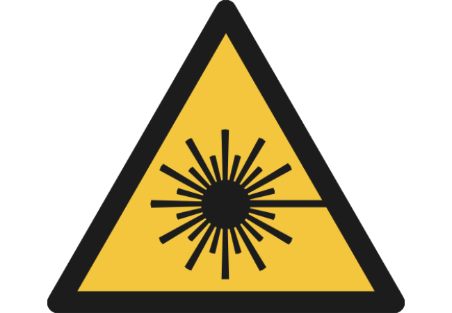 W004- ISO 7010 - Panneau Danger, Rayonnement laser
