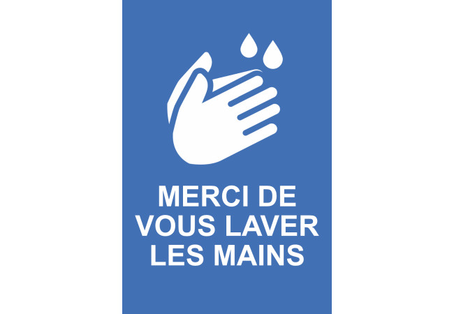 Autocollant Affiche Lavage Mains COVID-19