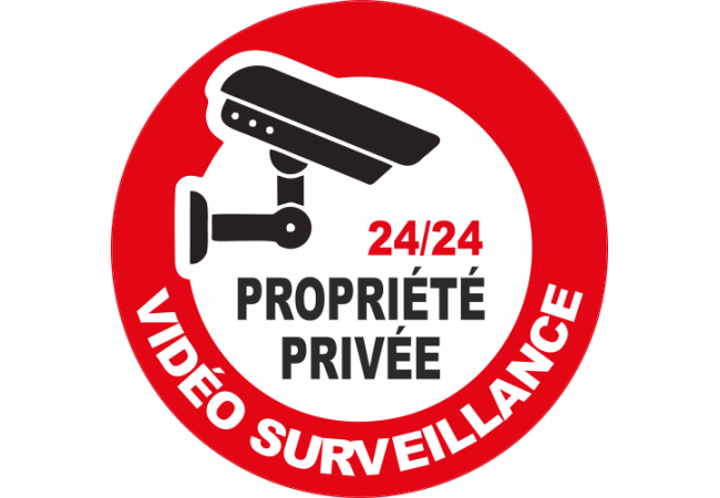 Sticker Caméra de surveillance rond