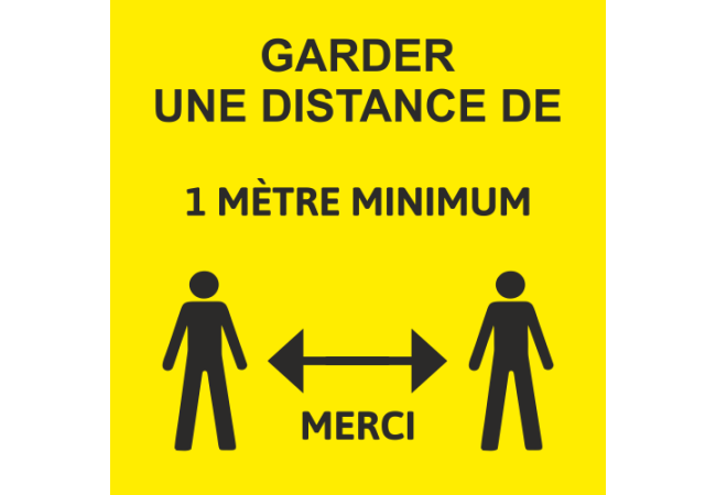 Autocollant Distance COVID19