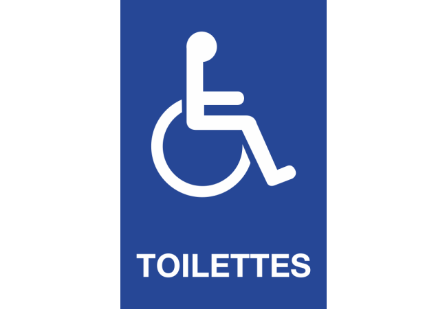 Panneau Toilettes handicapés