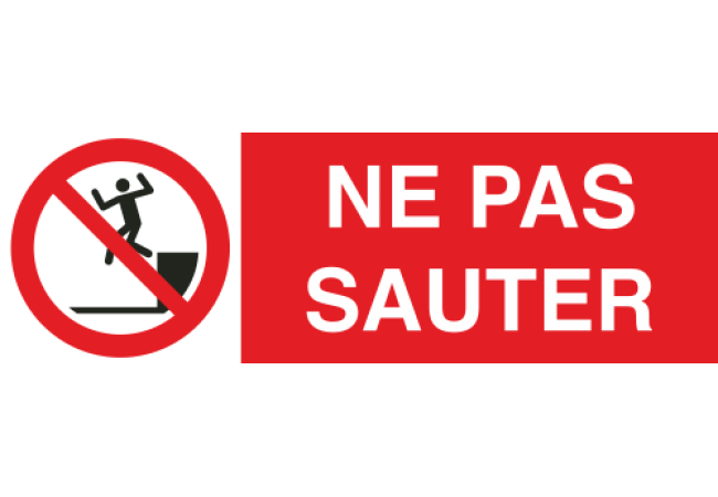 Panneau Ne pas sauter