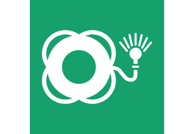 E042 - ISO 7010 - Panneau Bouée de sauvetage avec appareil lumineux