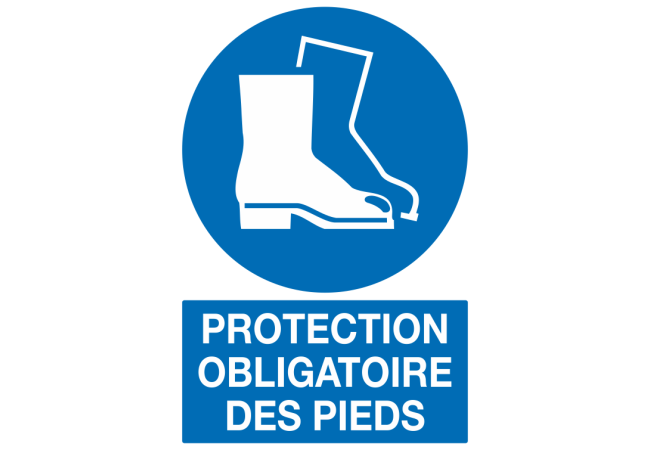 Panneau Protection obligatoire des pieds