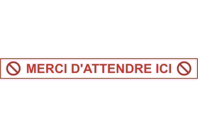 Autocollant Bande Distance de Sécurité COVID-19 4