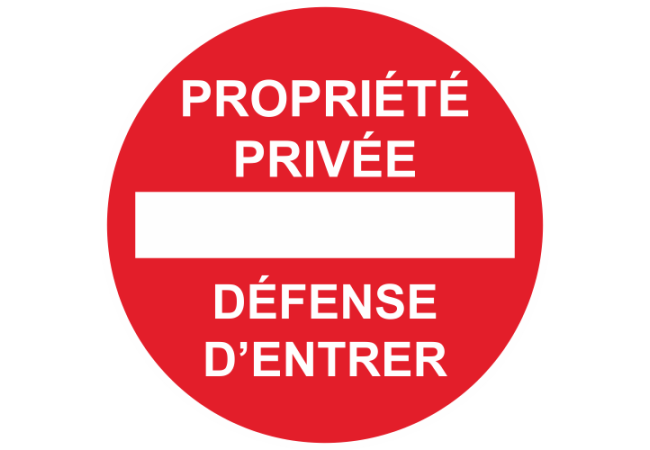 Sticker Panneau Propriété Privée Défense D'entrer