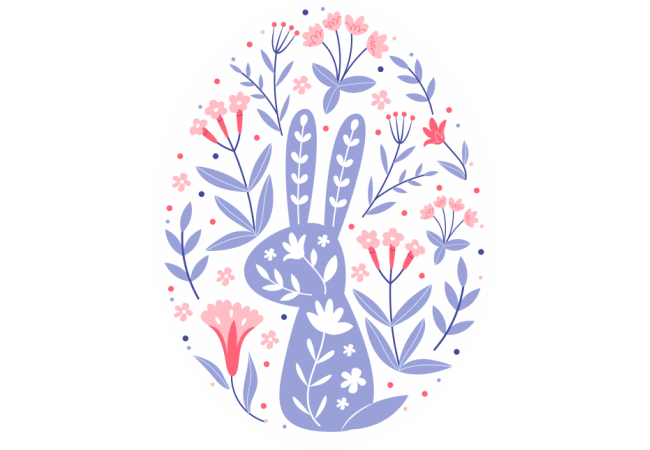 Sticker Paques Lapin