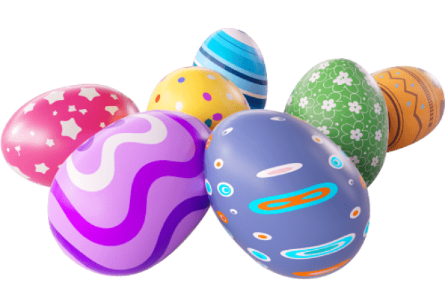 Sticker Vitrine Deco Paques Oeufs 2
