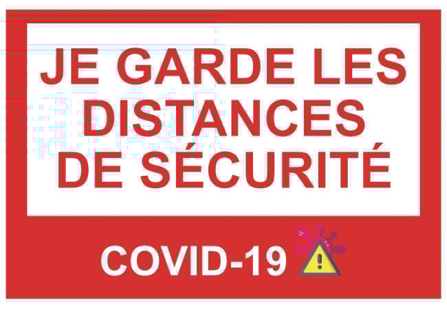 Autocollant Distance de Sécurité COVID-19 2