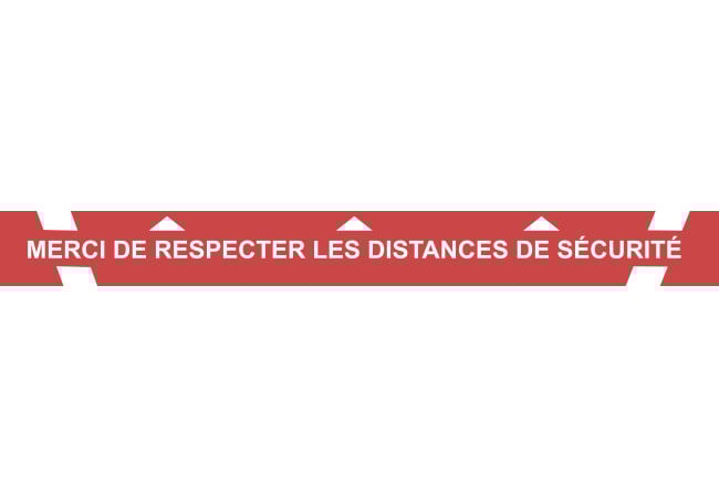 Autocollant Bande Distance de Sécurité COVID-19