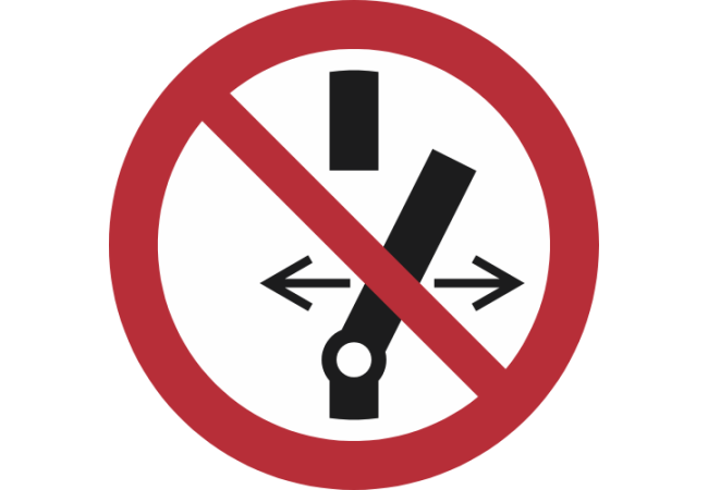P031- ISO 7010 - Panneau Ne pas modifier la position de l’interrupteur