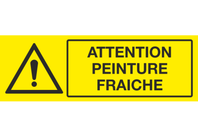 Panneau Attention peinture fraiche