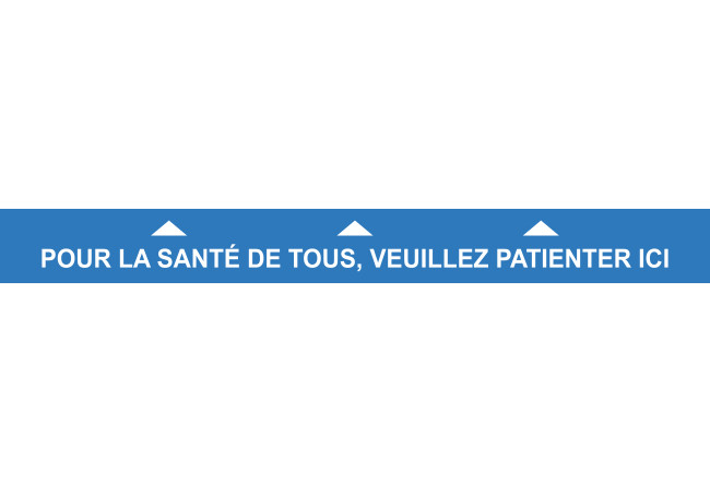 Autocollant Bande Distance de Sécurité COVID-19 2