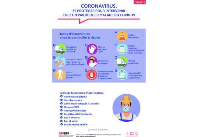 Autocollant Consignes COVID-19 BTP 2
