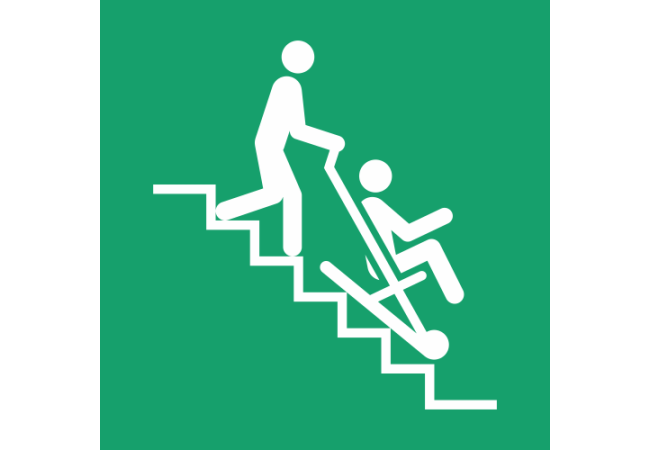 E060 - ISO 7010 - Panneau Chaise d’évacuation
