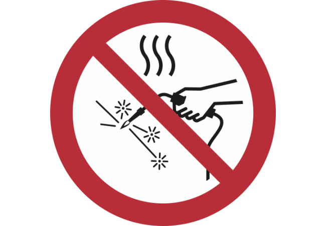 P039- ISO 7010 - Panneau Travaux à chaud interdits