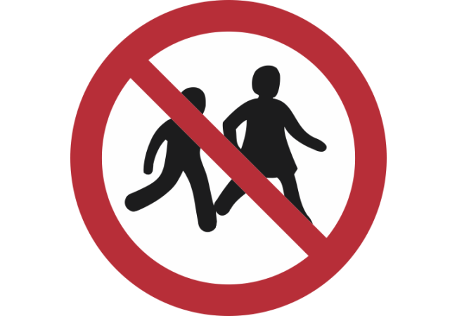 P036- ISO 7010 - Panneau Accès interdit aux enfants