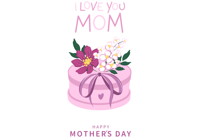 Sticker Fleurs Fêtes des mères Cadeau