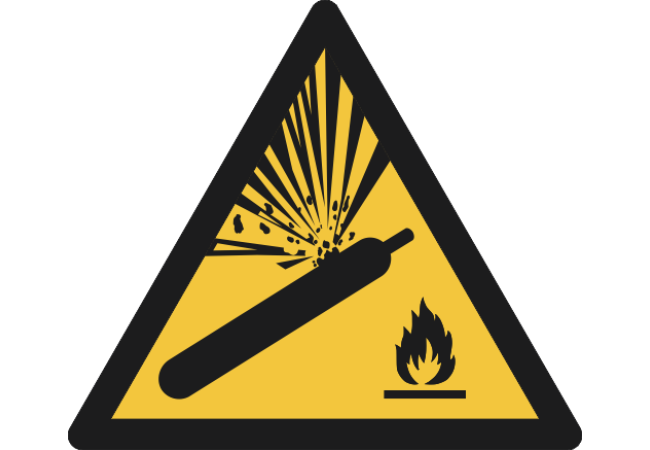 W029- ISO 7010 - Panneau Danger, Bouteille pressurisée