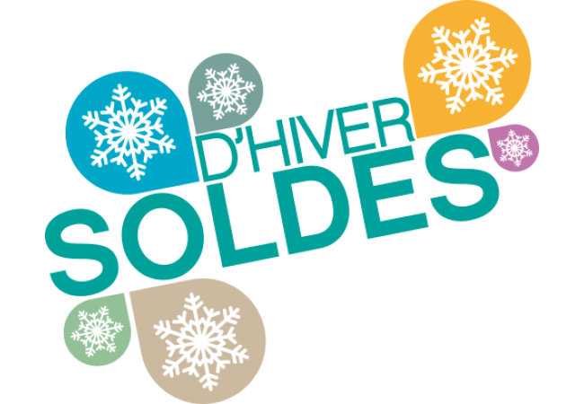 Sticker Soldes d'Hiver vitrine 8