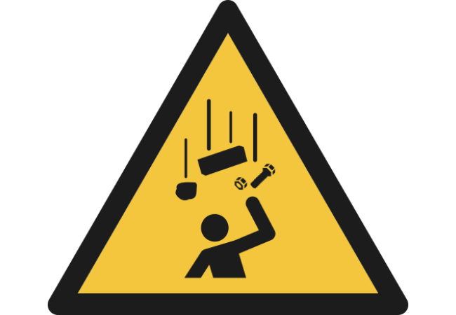 W035- ISO 7010 - Panneau Danger, Chute d’objets