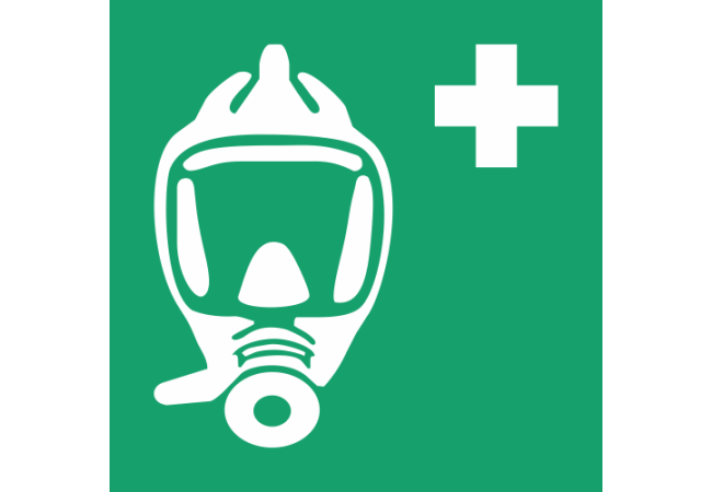 E029 - ISO 7010 - Panneau Appareil respiratoire pour l’évacuation d’urgence