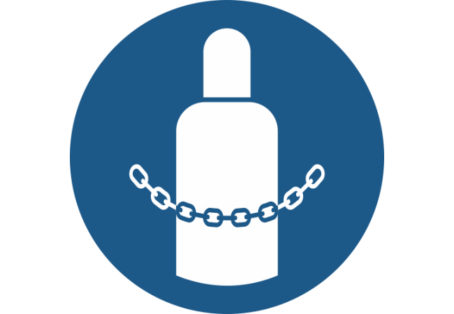 M046- ISO 7010 - Panneau Sécuriser les bouteilles de gaz