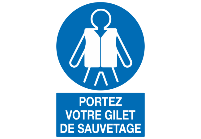 Panneau Portez votre gilet de sauvetage