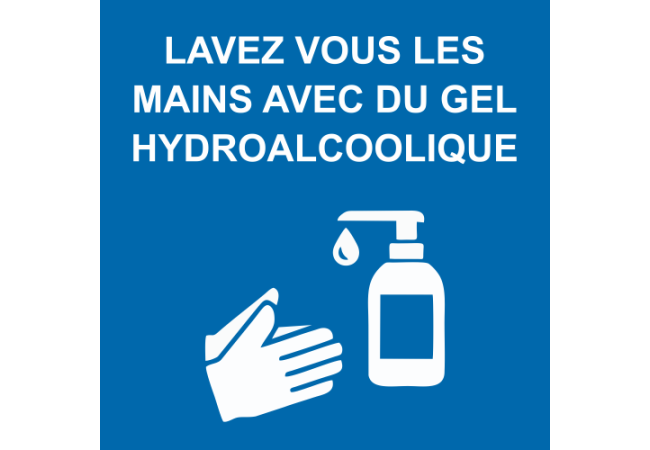Autocollant Lavez vous les mains COVID19