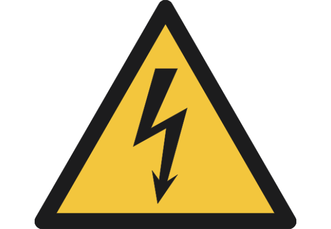 W012- ISO 7010 - Panneau Danger, Électricité