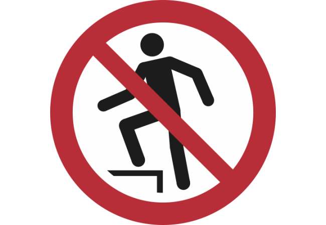 P019- ISO 7010 - Panneau Interdiction de marcher sur la surface