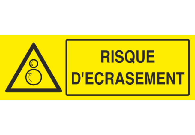 Panneau Risque d'écrasement