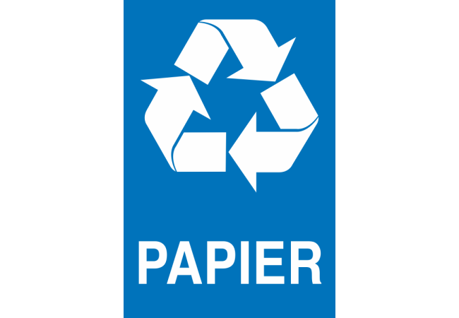 Panneau Trie des déchets papier