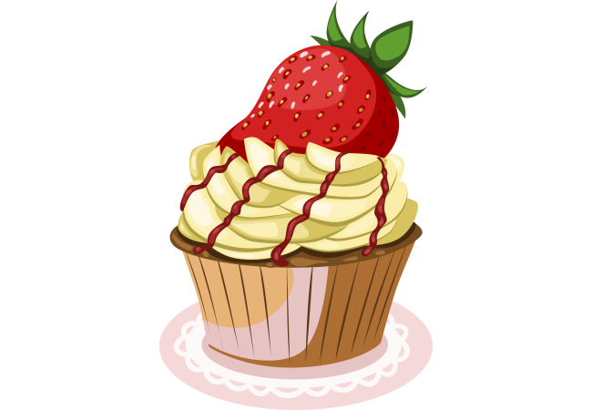 Autocollant Cup Cake 1