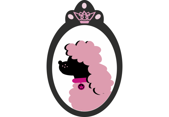 Autocollant Fashion Chien Caniche