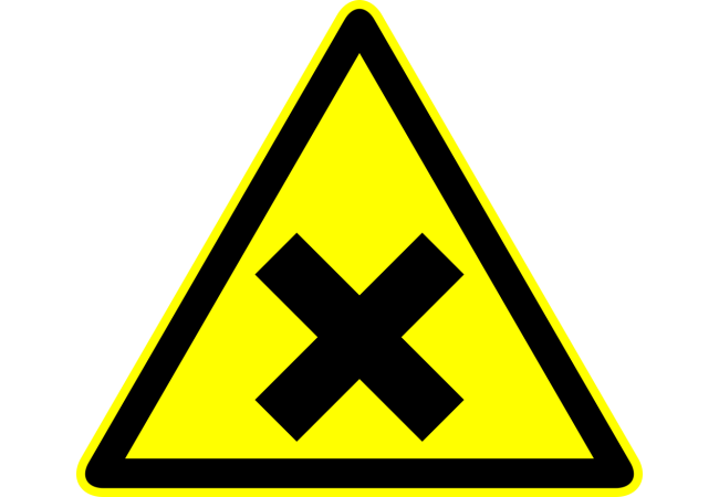 Autocollant Panneau Danger Toxique