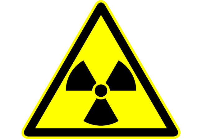 Autocollant Panneau Danger Radiation 1