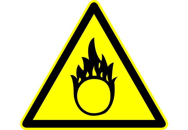 Autocollant Panneau Danger Chimique