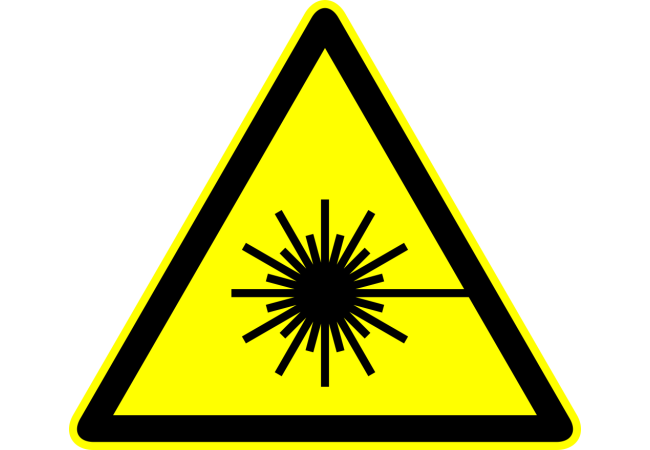 Autocollant Panneau Danger Laser