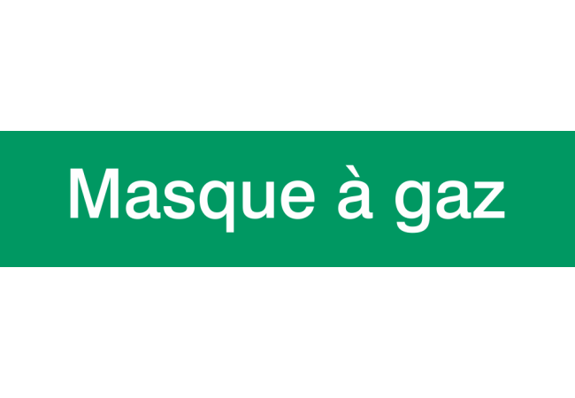 Autocollant Signalisation Masque à Gaz